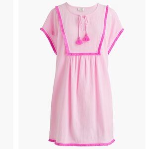 J. Crew Factory Pink Swim Coverup with Hot Pink Trim- Like new!